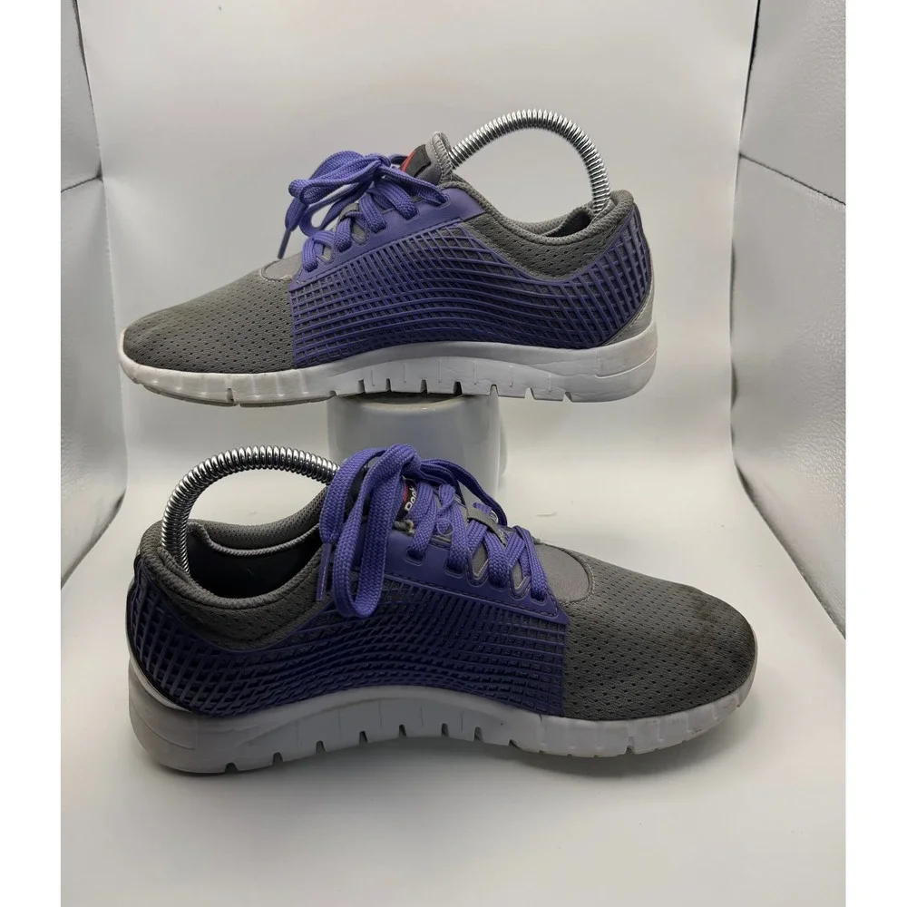 Reebok ZQuick Dash Women 7.5 Purple Grey Good V60319 Nanoweb Running Shoes